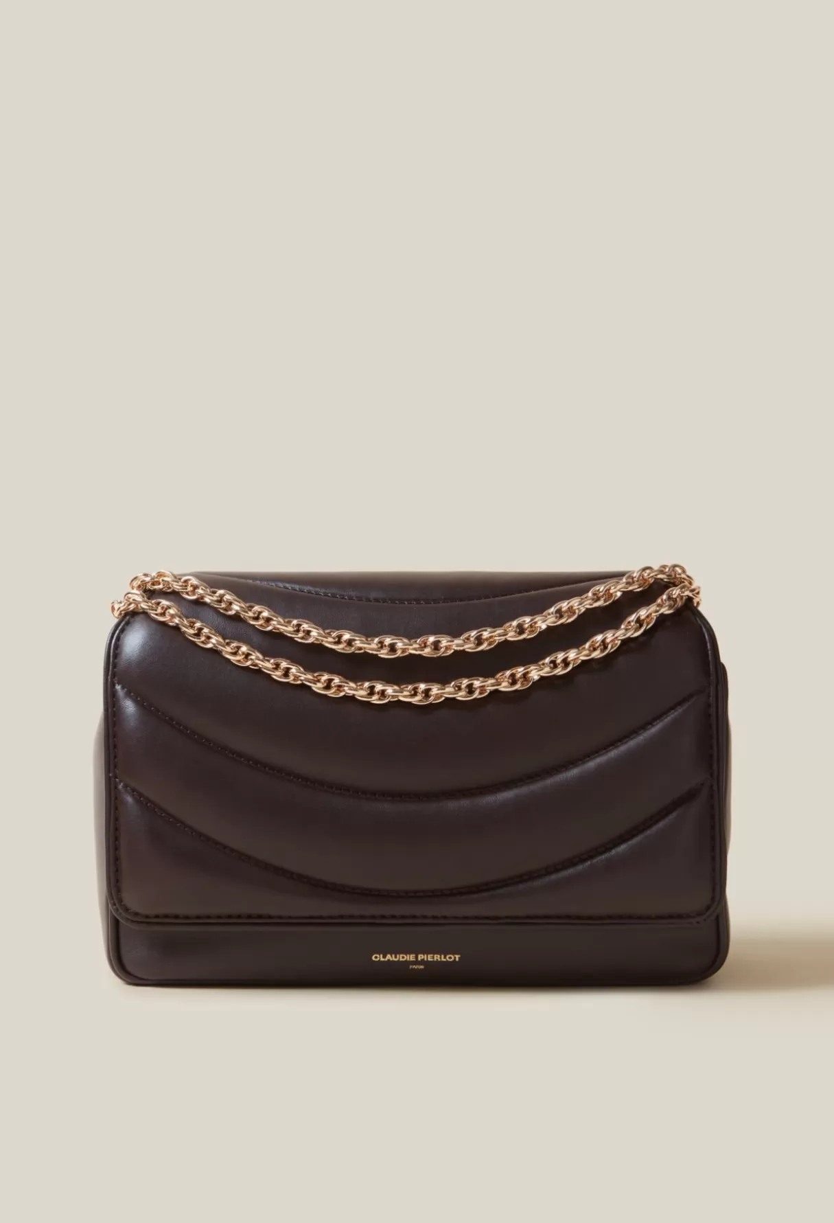 Sacs à Bandoulière | Sacs Porté épaule-Claudie Pierlot Sac Alba cuir matelassé chaîne Marron
