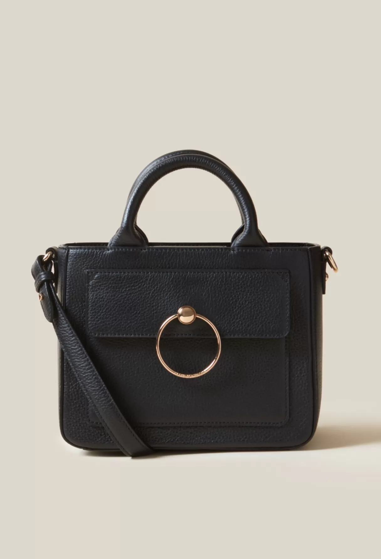 Sacs à Bandoulière-Claudie Pierlot Sac Anouck cuir grainé Noir