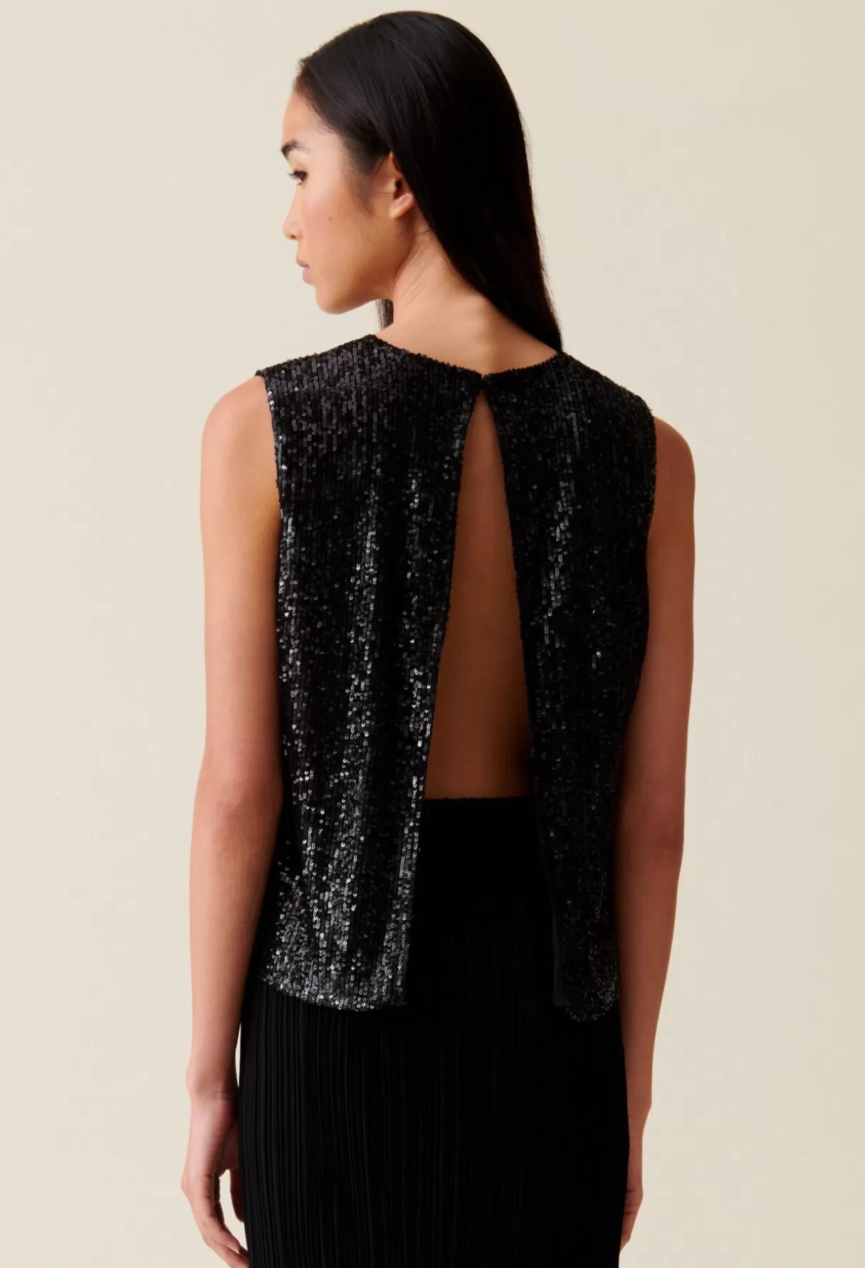 Tops Et Chemises-Claudie Pierlot Top à sequins Noir