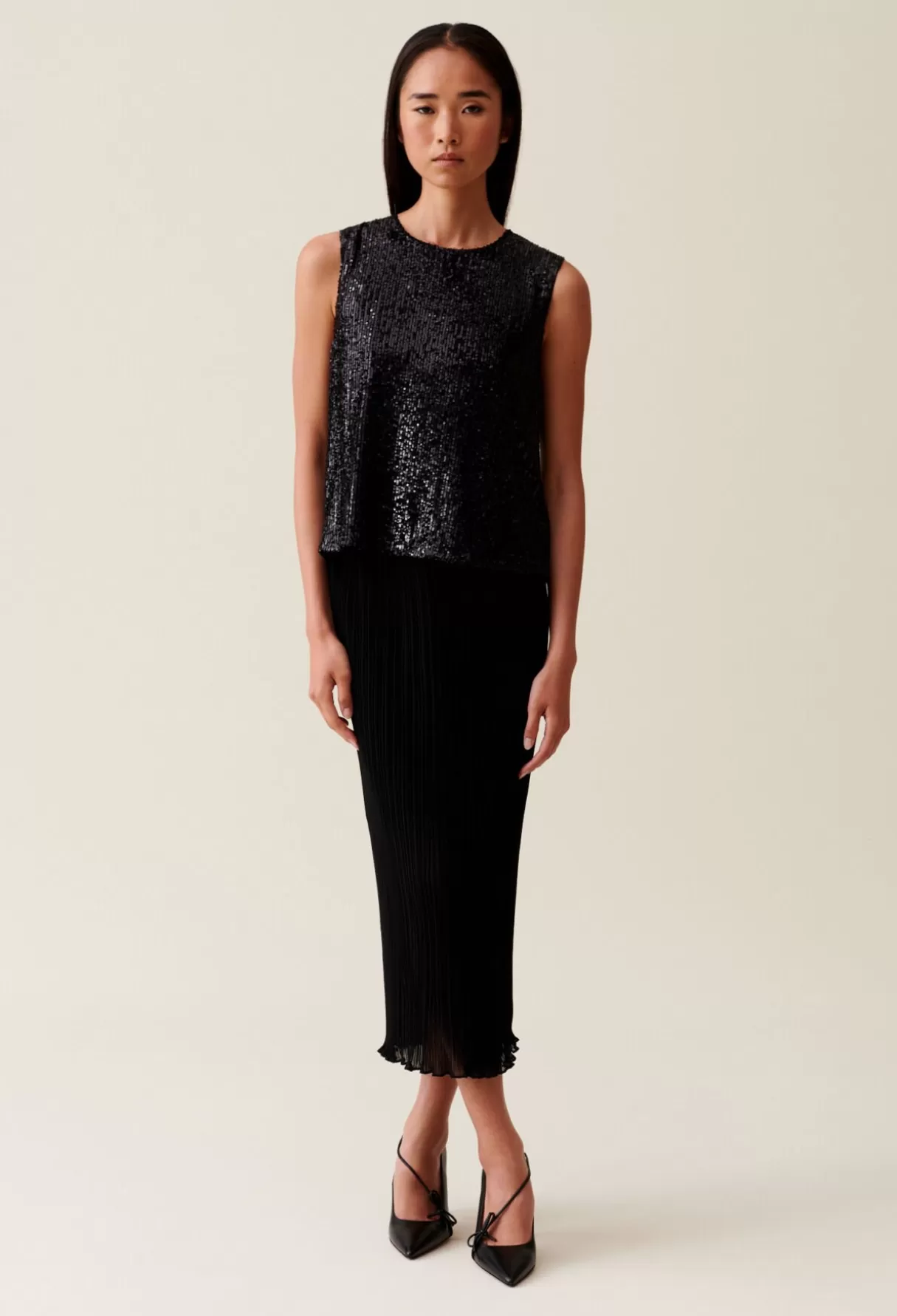 Tops Et Chemises-Claudie Pierlot Top à sequins Noir