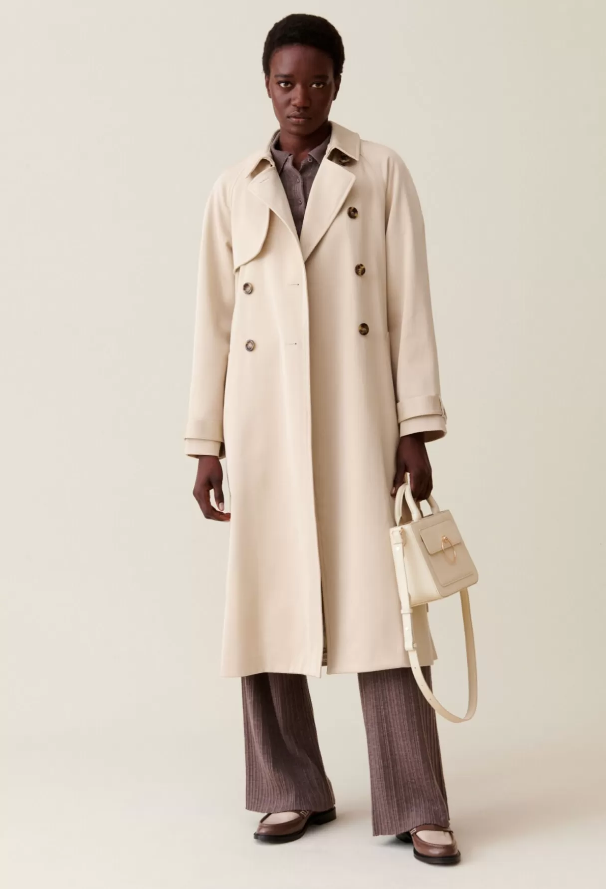 Manteaux-Claudie Pierlot Trench classique 7/8ème Beige